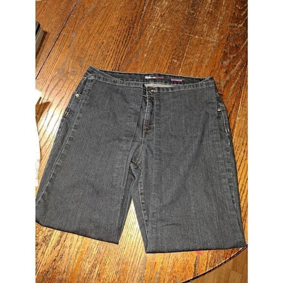 Size 12 Style & Co Denim Blue Jeans Casual Pants with Embellished Pockets - Picture 5 of 5